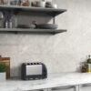 kitchen diaplaying anfisa bianco porcelain tiles