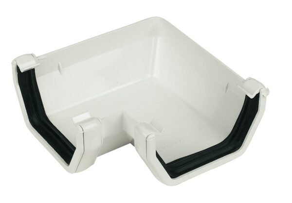 square 90 degree gutter angle white
