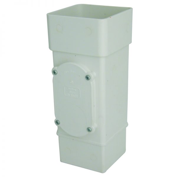 white 65mm square access pipe
