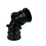 soil double socket bend - black