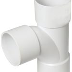 solvent pipe tee - white