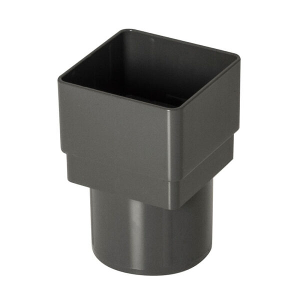 SQUARE/ROUND DOWNPIPE ADAPTER ANTHRACITE GREY