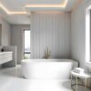 modern bathroom displaying cladding tiles