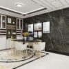 room displaying graphite marble wall panel
