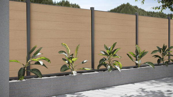 Composite fencing panels Teak